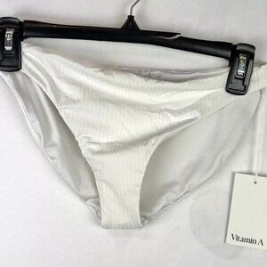 Vitamin A Women’s White Hipster Bikini Bottom Size M